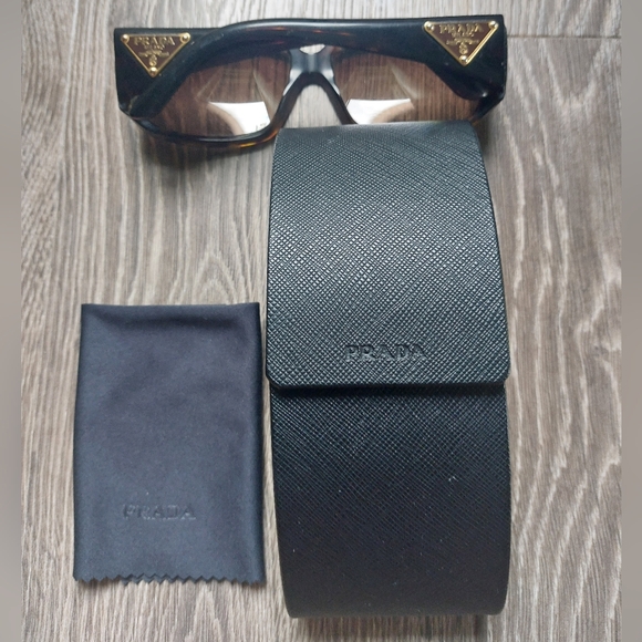 Prada sunglasses with case and cloth. Earth tones Brown tan - Picture 3 of 11